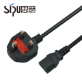 SIPU Kupfer-PVC-Ummantelung AC UK mit Stecker Netzkabel für PC